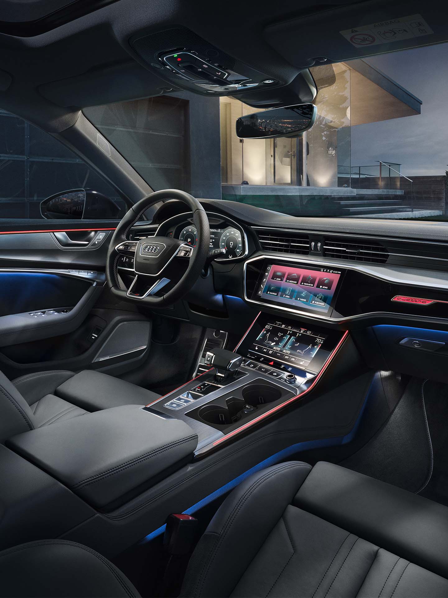 Illuminazione interna dei dettagli Audi Q4 Sportback e-tron